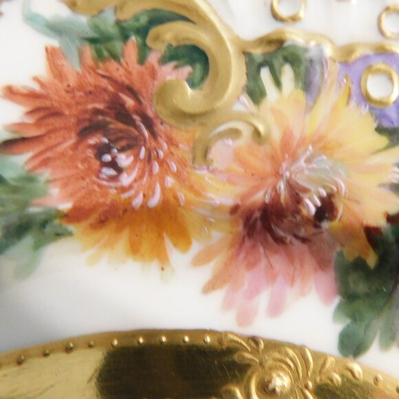 Beautiful Dresden Floral Plate # 6503 - Picture 7 of 8